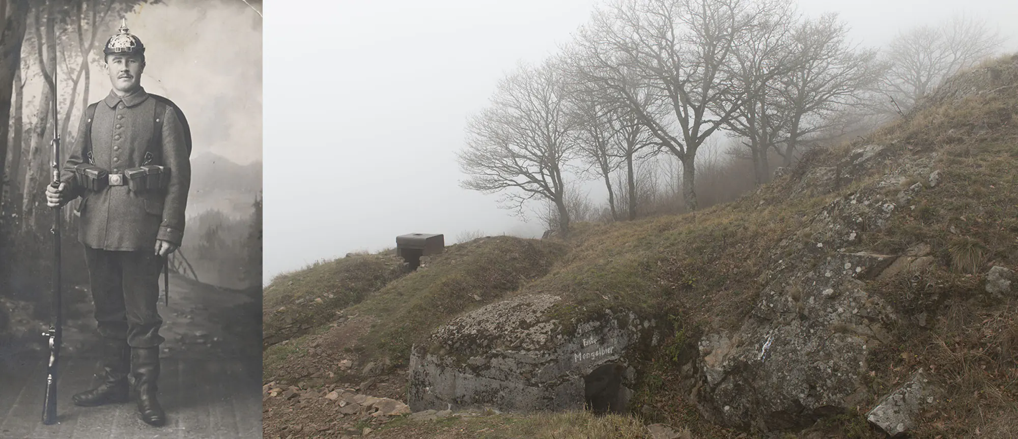 Foto für das Publikationsprojekt „IN STEIN GEMEISSELT“ über die Gefallenendenkmäler des Ersten Weltkriegs in Baden‑Württemberg.